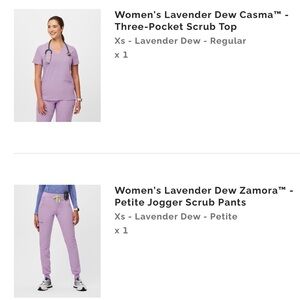 Figs Lavender Dew Scrub Set